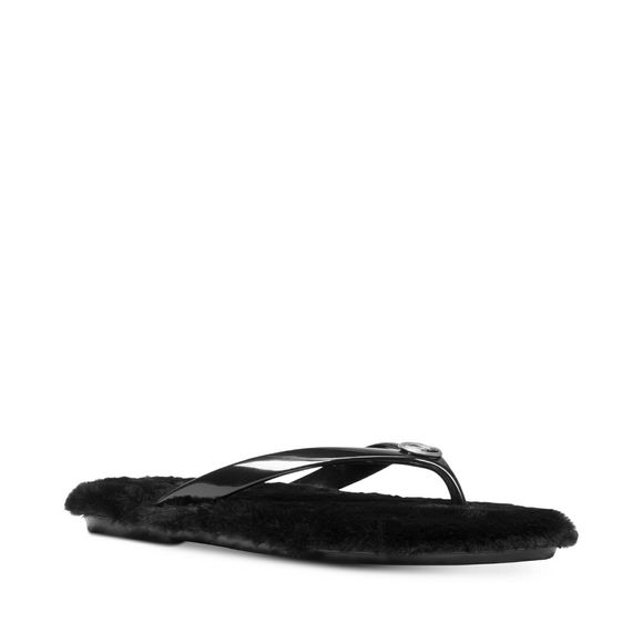 ๐ MICHAEL KORS Logo Faux Fur Flip Flop Sandals - Picture 4 of 7